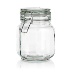 dóza hermetická hranatá 1000ml skl. s patentním uzávěrem dóza hermetická hranatá 1000ml skl. s patentním uzávěrem