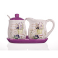 mlékovka + cukřenka LAVENDER keramická