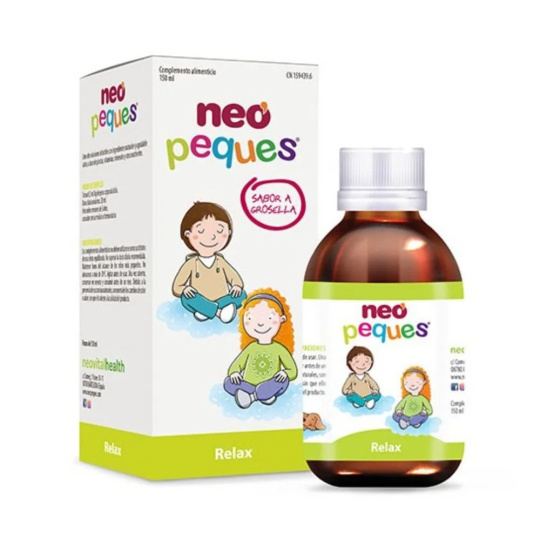 Neo Peques Relax – Přírodní sirup pro děti s meduňkou, mučenkou, vitamínem B6 a hořčíkem, 150 ml>