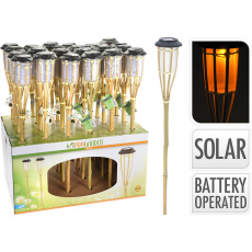louč solární 65cm bambus/PH, přírodní/ČER