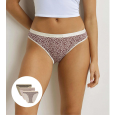 DIM LES POCKETS COTTON SLIP 3x - Dámské bavlněné kalhotky 3 ks - světle hnědá - smetanová DIM LES POCKETS COTTON SLIP 3x - Dámské bavlněné kalhotky 3 ks - světle hnědá - smetanová