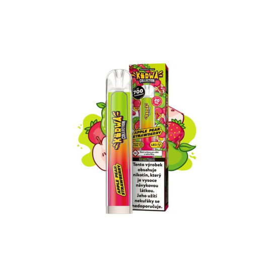 Kurwa Collection Apple Pear Strawberry (jablko hruška jahody) 700 potahů, 20mg/ml, 10ks