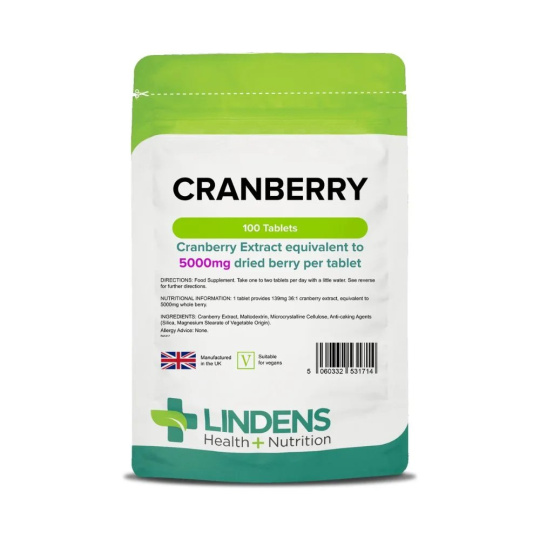 LINDENS Health + Nutrition Brusinkový džus (extrakt) 5000 mg, 100 tablet>