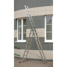 žebřík Al un. 3d. 9př. 2,43/5,29m VHR T 3x9 nosnost 150kg ELKOP žebřík Al un. 3d. 9př. 2,43/5,29m VHR T 3x9 nosnost 150kg ELKOP