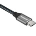 PremiumCord USB-C kabel ( USB 3.2 GEN 2, 3A, 60W, 20Gbit/s ) bavlněný oplet, 0,5m