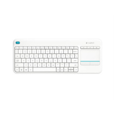 PROMO Logitech Wireless Touch Keyboard K400 plus,USB,CZ/SK,White