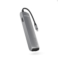 Epico 6v1 Slim Hub 8K s USB-C konektorem - šedá