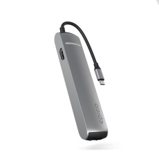 Epico 6v1 Slim Hub 8K s USB-C konektorem - šedá Epico 6v1 Slim Hub 8K s USB-C konektorem - šedá