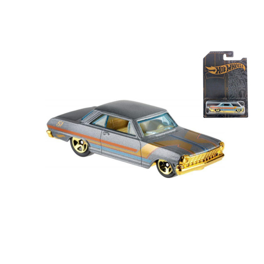 Angličák Hot Wheels Satin and Chrome 63 Chevy II GHH73