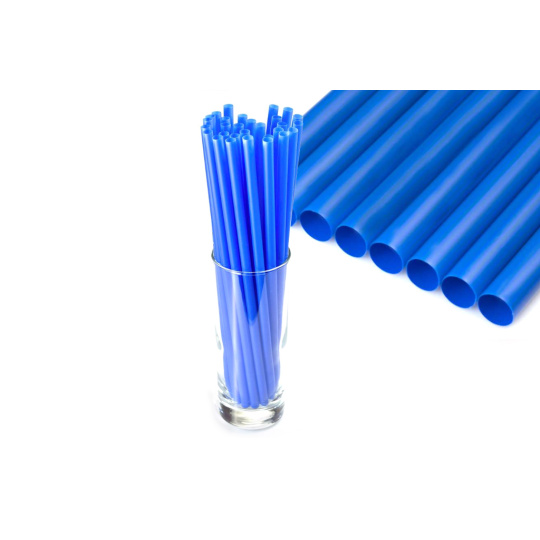 Plastová brčka Jumbo 8x250mm, modrá 150ks (znovu použitelná)