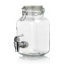 láhev 2200ml skleněná s kohoutkem, kov.víčko
