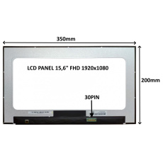 LCD PANEL 15,6'' FHD 1920x1080 30PIN MATNÝ / BEZ ÚCHYTŮ