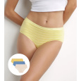 DIM LES POCKETS COTTON BOXER 3x - Dámské bavlněné kalhotky 3 ks - světle modrá - oranžová - žlutá