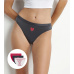 DIM LES POCKETS COTTON SLIP 3x - Dámské bavlněné kalhotky 3 ks - černá - bílá - červená