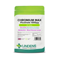 LINDENS Health + Nutrition Chrom pikolinát Max 1000 μg, 120 tablet> LINDENS Health + Nutrition Chrom pikolinát Max 1000 μg, 120 tablet>