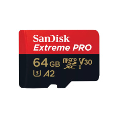 SanDisk Extreme PRO/micro SDXC/64GB/UHS-I U3 / Class 10/+ Adaptér SanDisk Extreme PRO/micro SDXC/64GB/UHS-I U3 / Class 10/+ Adaptér