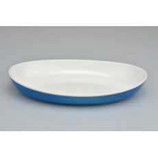 Dvoubarevná plastová miska na potraviny IRAK 400ml - Modrá (21x13x2,5cm)