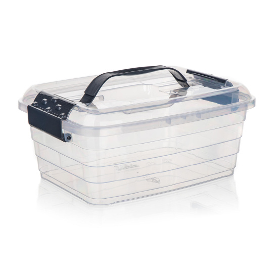 box úložný VILARD 5l,29x22x13cm,víko,klip,madlo,PH TRA/KOUŘ