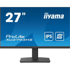 27'' iiyama XU2793HS-B4: IPS, FullHD@75Hz, 250cd/m2, 4ms, VGA, HDMI, DP, US, height, pivot, černý