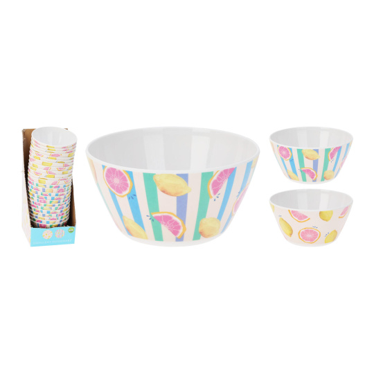 miska 14,5cm, 0,75l melamin ovocný motiv mix