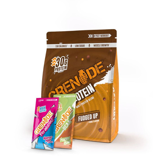 Grenade Whey Protein 480g + vzorek Pre-Workout 16,5g a vzorek BCAA 13g zdarma