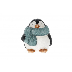 Dekorace - Tučňák s modrou šálou