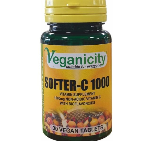 Veganicity Softer Vitamin C nekyselý 1000 mg, 30 tablet>