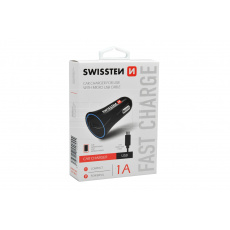 Nabíječka mobilů do auta SWISSTEN 1A 1USB - Micro USB