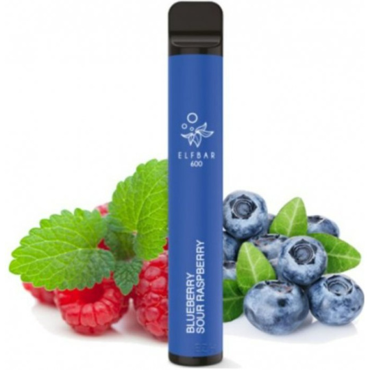 Elf Bar 600 Blueberry Sour Raspberry 20 mg 600 potáhnutí 1 ks