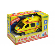Záchranka pro kluky (14cm) - Vozidlo ambulance se zvukovými a světelnými efekty