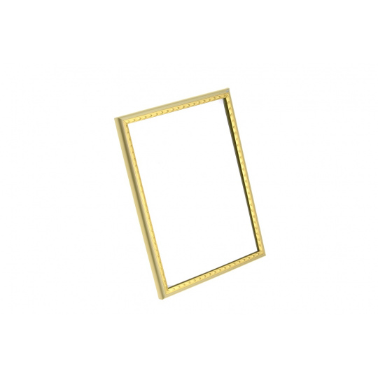 Zrcátko na pověšení na zeď (15x11cm) - Zlatý rámeček