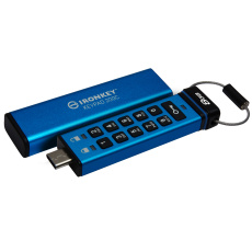 Kingston Ironkey Keypad 200C/8GB/145MBps/USB 3.0/USB-C/Modrá