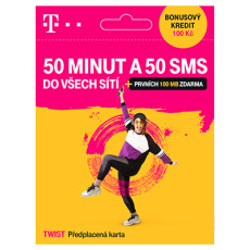 T-Mobile SIM Twist 50 MINUT A 50 SMS T-Mobile SIM Twist 50 MINUT A 50 SMS