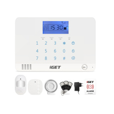iGET SECURITY M3B - bezdrátový GSM alarm CZ, zasílá SMS/telefonuje,záložní baterie 8 hod,aplikace CZ