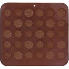 forma na čokoládu kytičky 30ks 21x20,5x1,5cm silikon HN