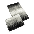 Koupelnová sada předložek SILVER 60x100+60x50cm šedá/černá