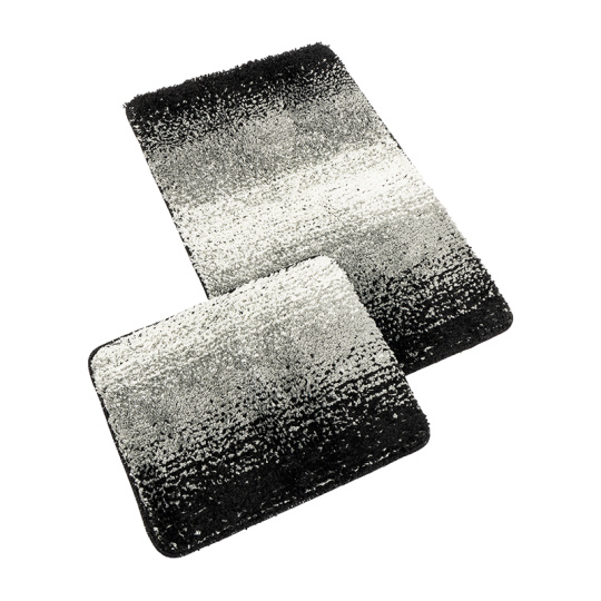 Koupelnová sada předložek SILVER 60x100+60x50cm šedá/černá
