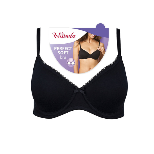 PERFECT SOFT BRA - Dámská měkká vyztužená podprsenka - černá