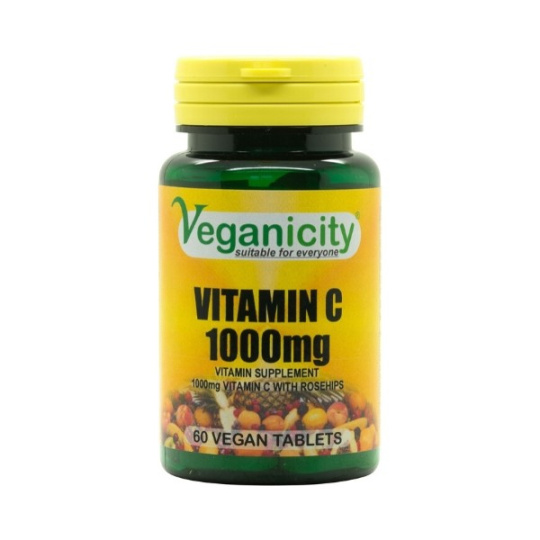 Veganicity Vitamín C 1000mg se šípky a bioflavonoidy, 60 vegan tablet>