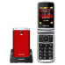 Aligator V710 Senior, Dual SIM, červeno-stříbrná + nabíjecí stojánek