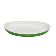 Dvoubarevná plastová miska na potraviny IRAK 400ml - Zelená (21x13x2,5cm)