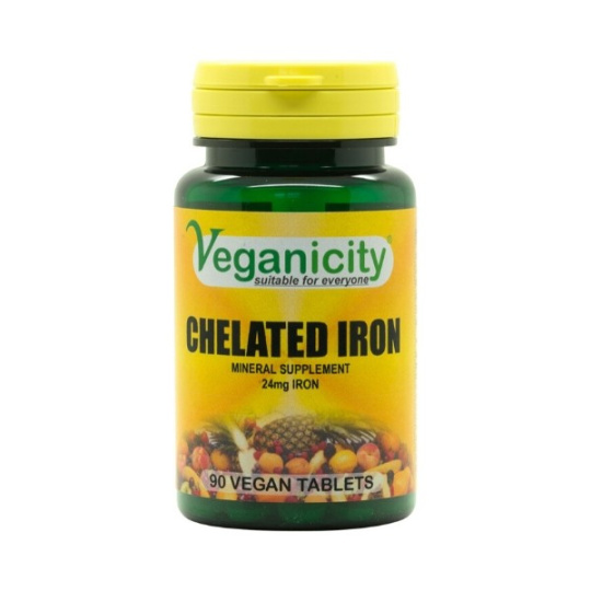 Veganicity Iron - chelát železa 24mg, 90 vegan tablet>