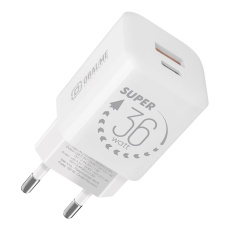 OBAL:ME GaN Cestovní Nabíječka USB-A + USB-C 36W White OBAL:ME GaN Cestovní Nabíječka USB-A + USB-C 36W White