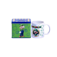 Nintendo Luigi Super Mario Cup Hrnek s kasičkou na mince 9 x 13 x 11 cm