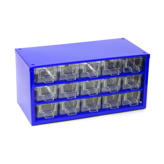 skříňka 1 velikost 15 mal.zásuvek 30,5x15x15,5cm kov.MO