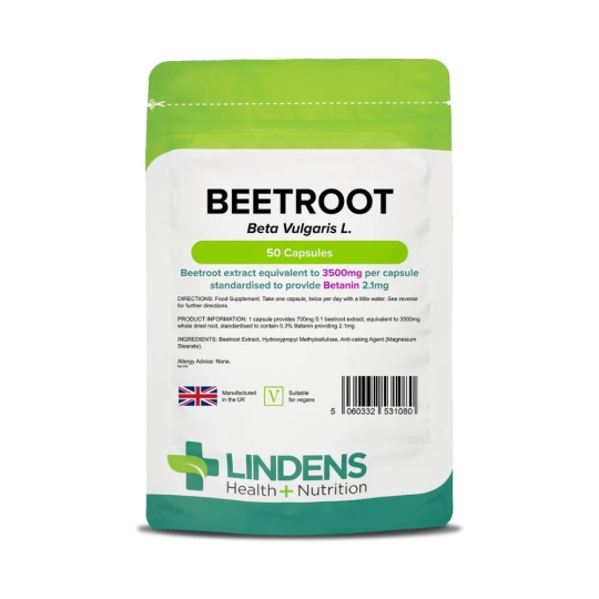 LINDENS Health + Nutrition Červená řepa 3500 mg, 50 kapslí>