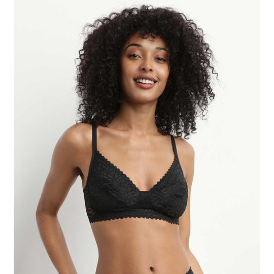 DIM DAILY DENTELLE WIREFREE SOFT CUP BRA - Dámská podprsenka bez kostic - černá