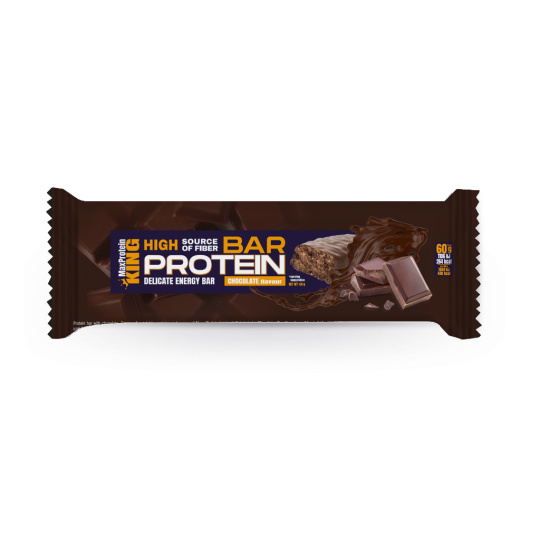 MaxProtein King Protein bar 60g - Hořká čokoláda a lískový ořech