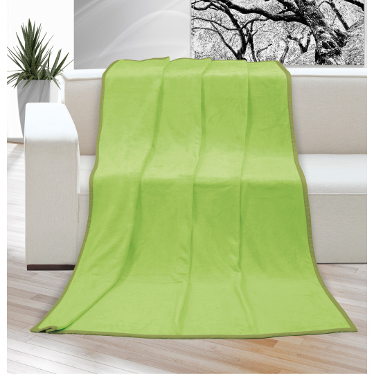 Deka micro jednolůžko 150x200cm světle zelená