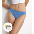 DIM LES POCKETS COTTON SLIP 3x - Dámské bavlněné kalhotky 3 ks - světle modrá - oranžová - žlutá